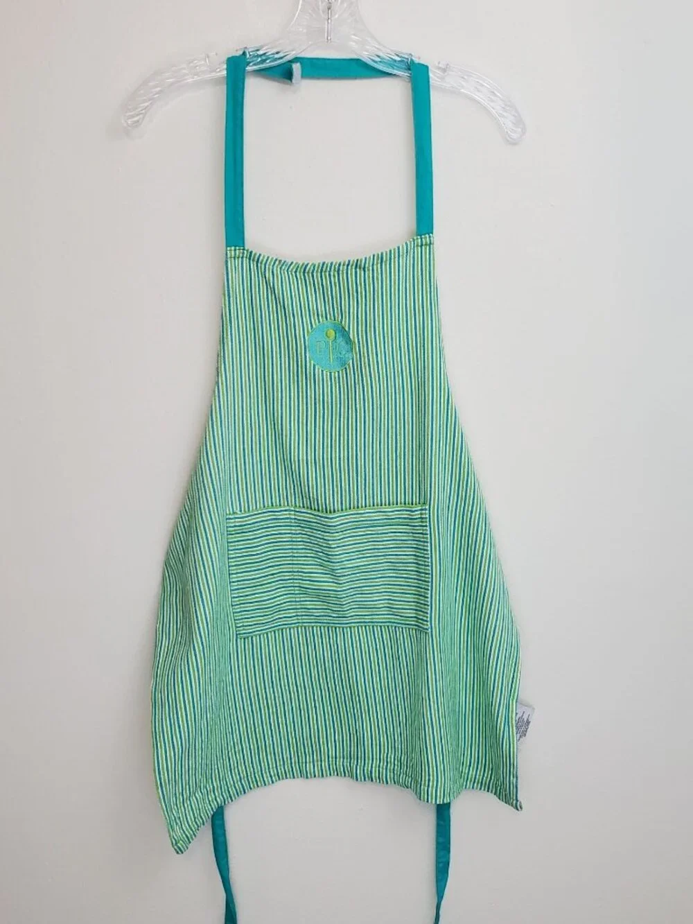Pampered Chef striped cotton apron